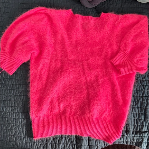 PAIGE Women's Bright Pink Crew Neck Sweater - Picture 3 of 3